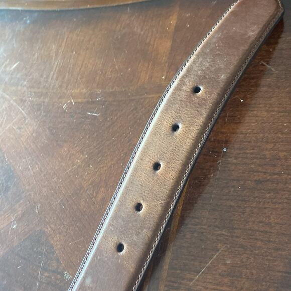 NWT Nocona concho leather brown size 42 men’s belt - Picture 5 of 8
